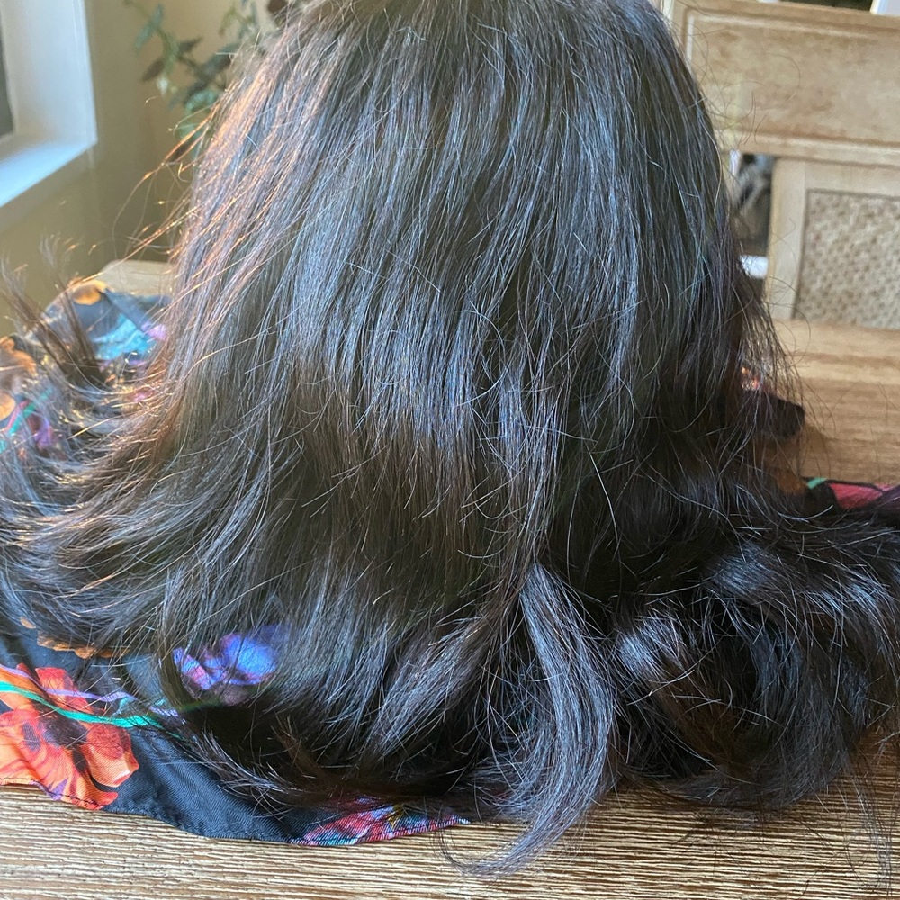 Natural black LUVME headband wig